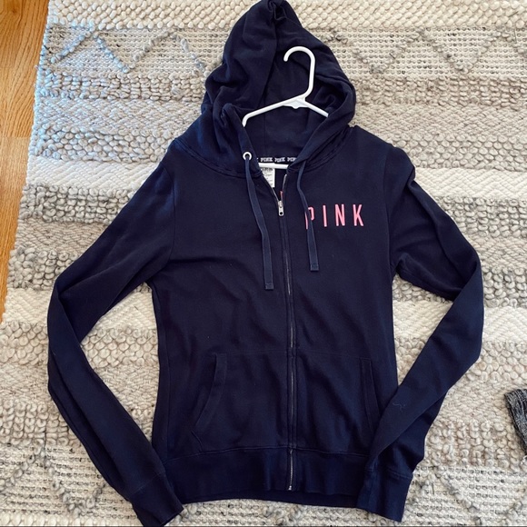 PINK Victoria's Secret Jackets & Blazers - Victorias secret pink Yankees hoodie